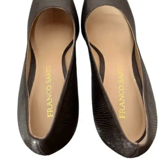 FRANCO SARTO Baroque Platform Heel, Rounded Toe, Brown - Picture 3 of 9